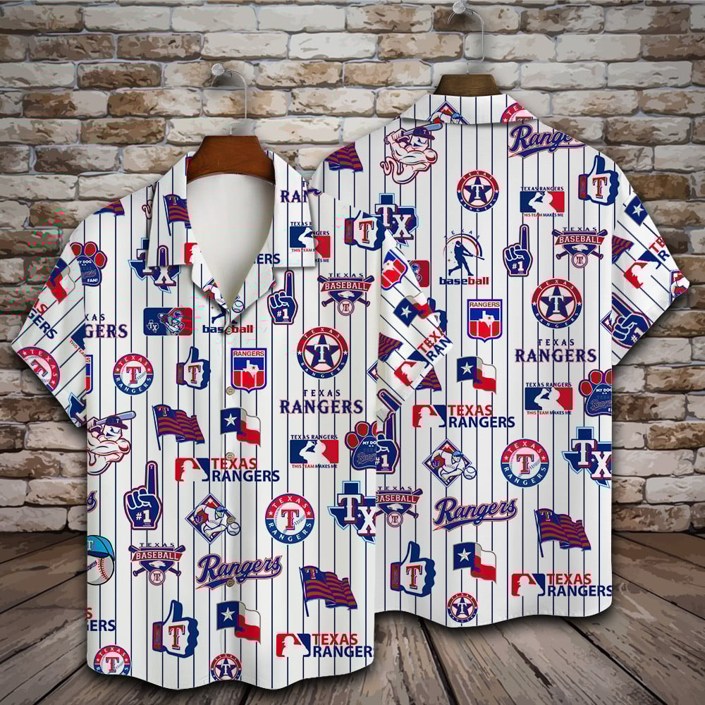Texas Rangers Major League Baseball 3D Print Hawaiian Shirt Shml