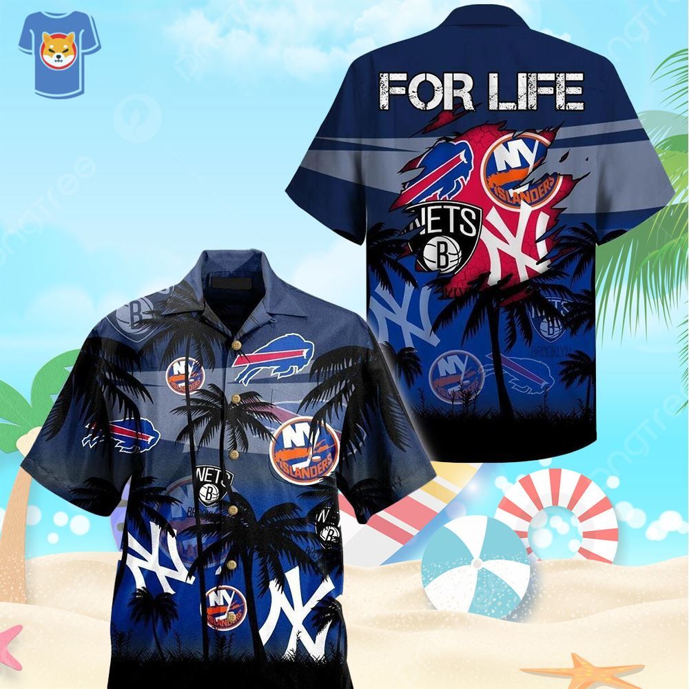 Buffalo Bills Hawaiian Shirt New York Yankees Summer Beach Gift