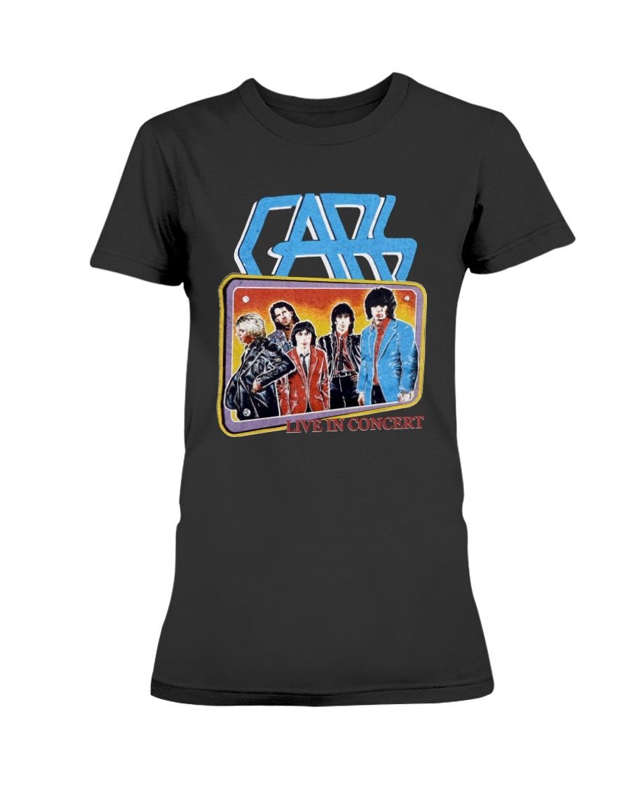 1979 The Cars Vintage Band Rock Tour Ladies T Shirt 081121