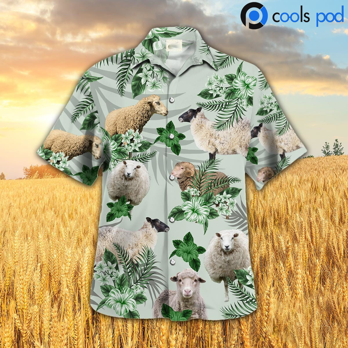 Sheep Hibiscus Hawaiian Shirt, Sheep Premium Hawaiian Shirts For Men Women