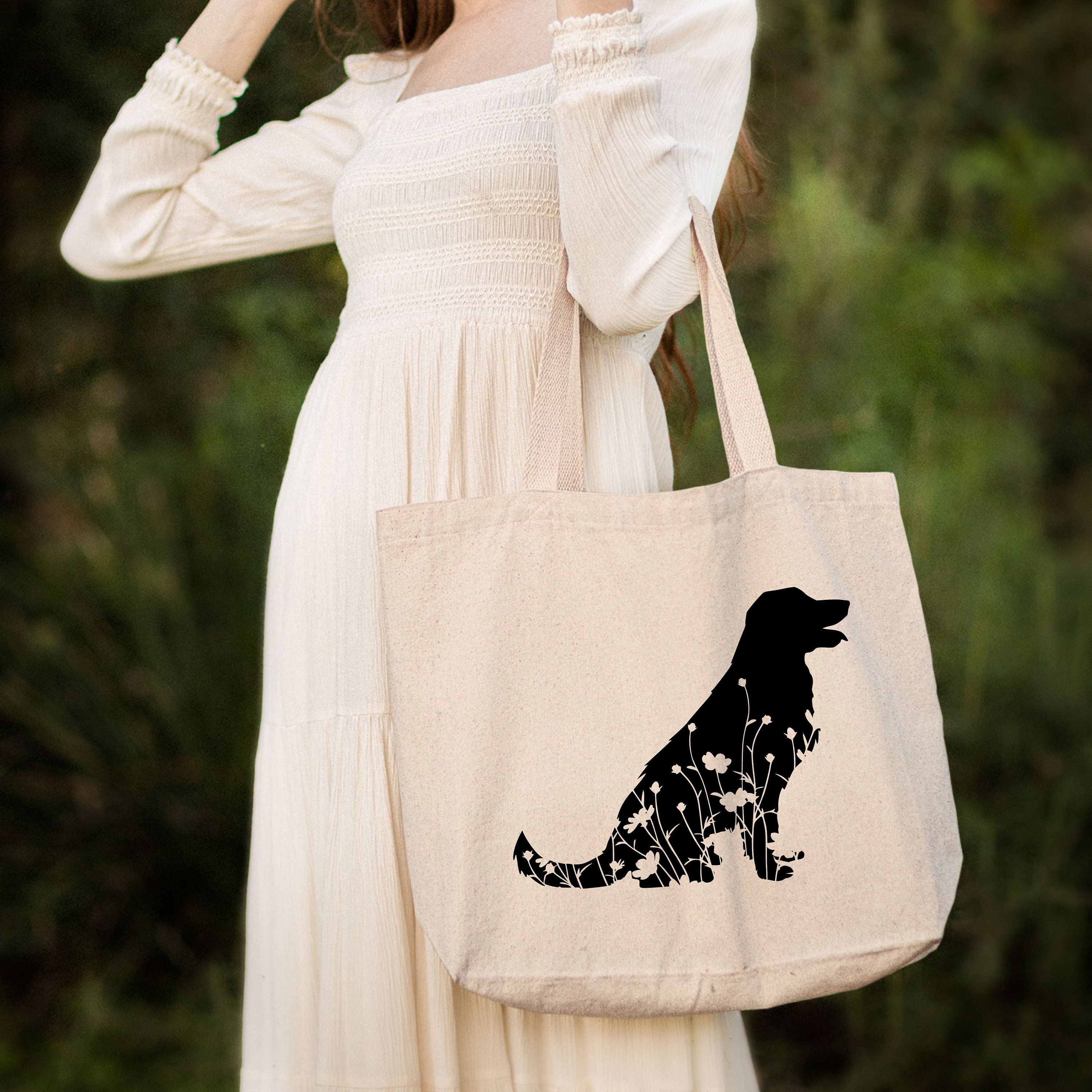 Golden Retriever Tote Bag,Animal Lover Gift,Nature Canvas Tote Bag,Dog Lover,Animal Tote Bag,Golden Retriever Lover Gift,Large Tote Bag