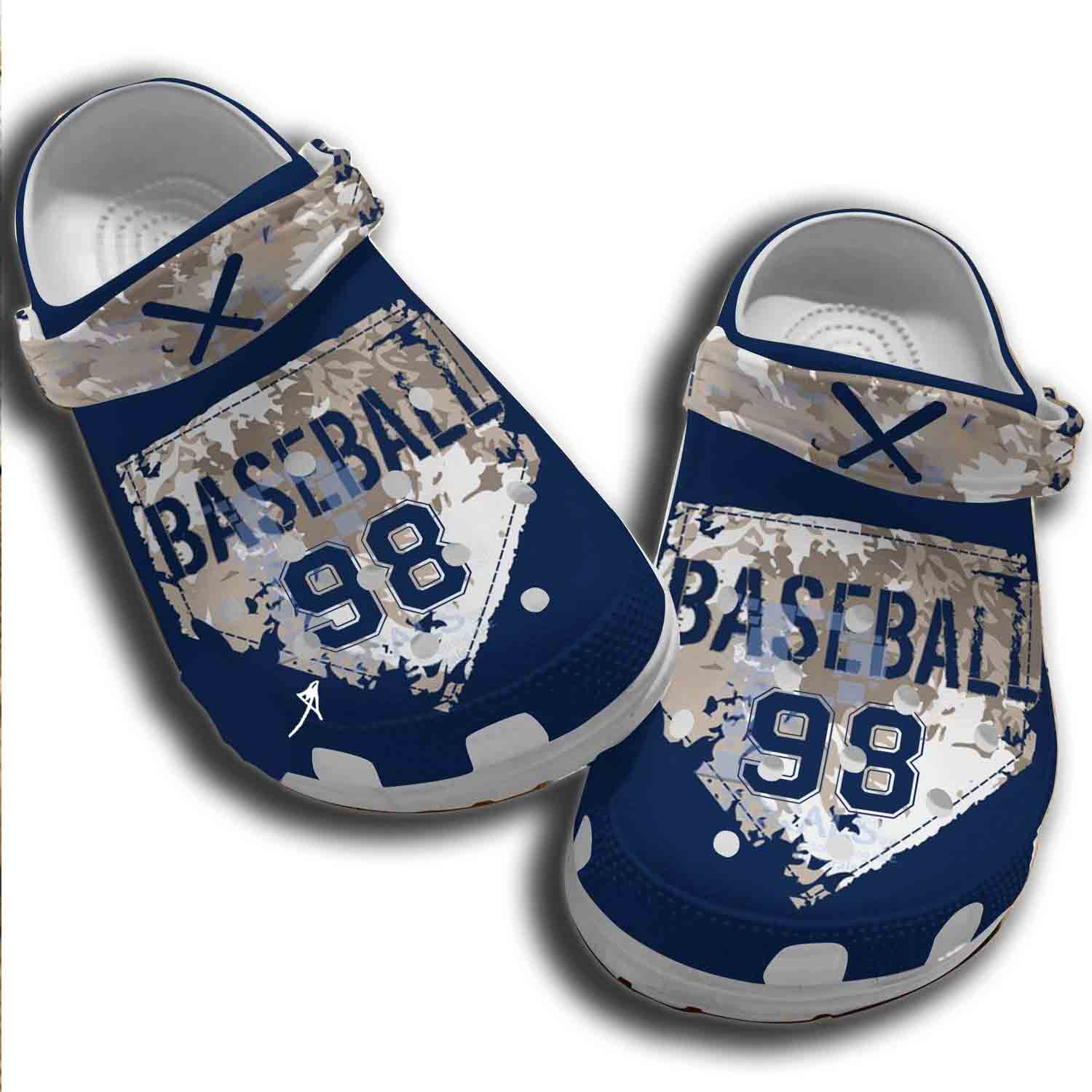 Customize Number Player Baseball Camo Color Crocs Clog Crocbland Clog For Men Women