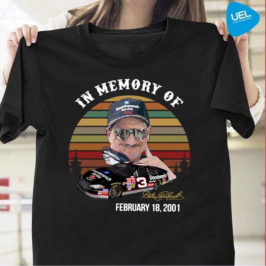 Dale earnhardt memory february 18 2001 vintage t shirt