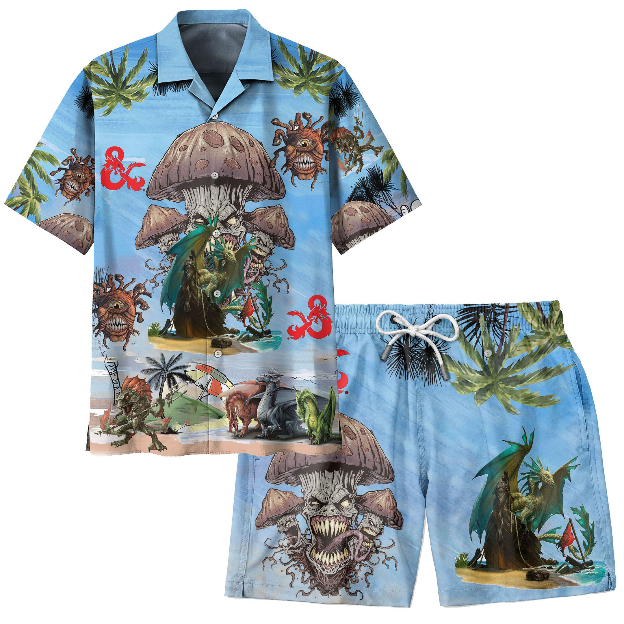 Cartoons Hawaiian Shirt And Short Set La