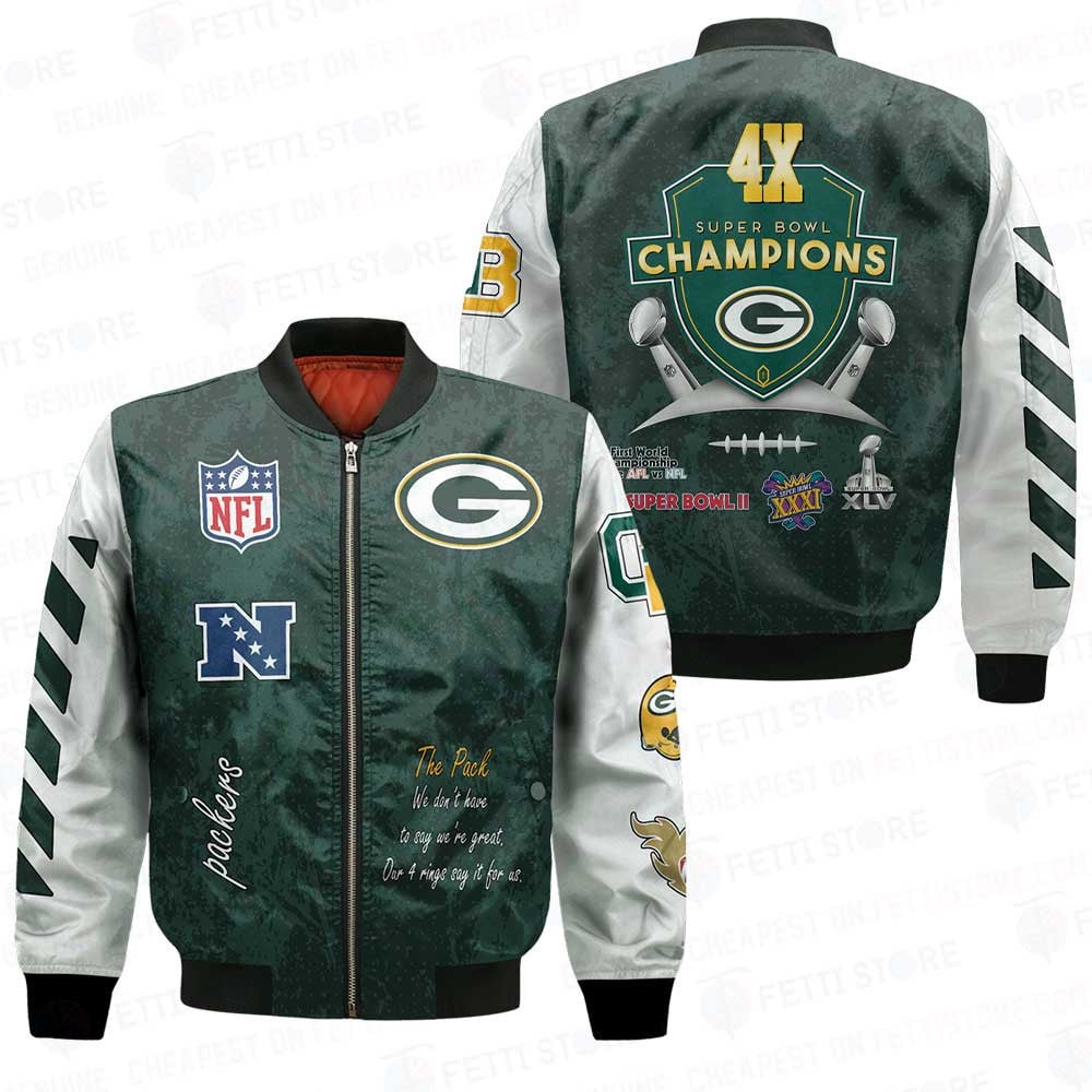 Green Bay Packers X Champions Design Bomber Jacket BJ841