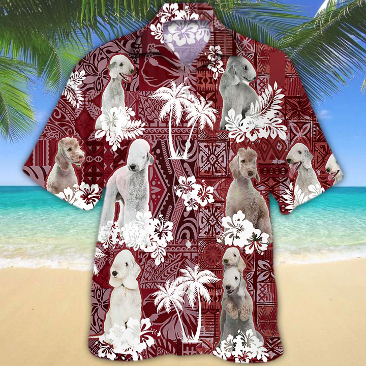 Bedlington Terrier Red Hawaiian Shirt, Hawaiian Shirt For Men, Women,  Aloha Shirt For Summer