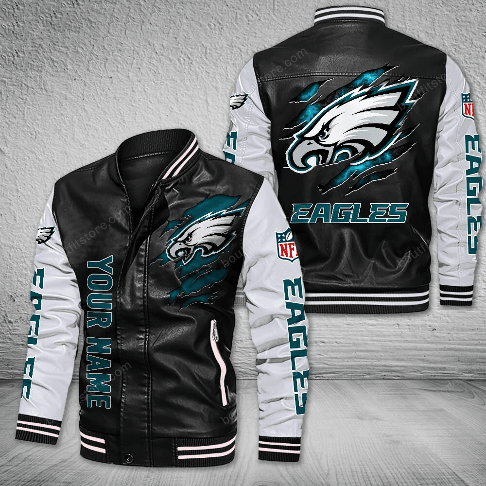 Philadelphia Eagles Leather Varsity Jacket