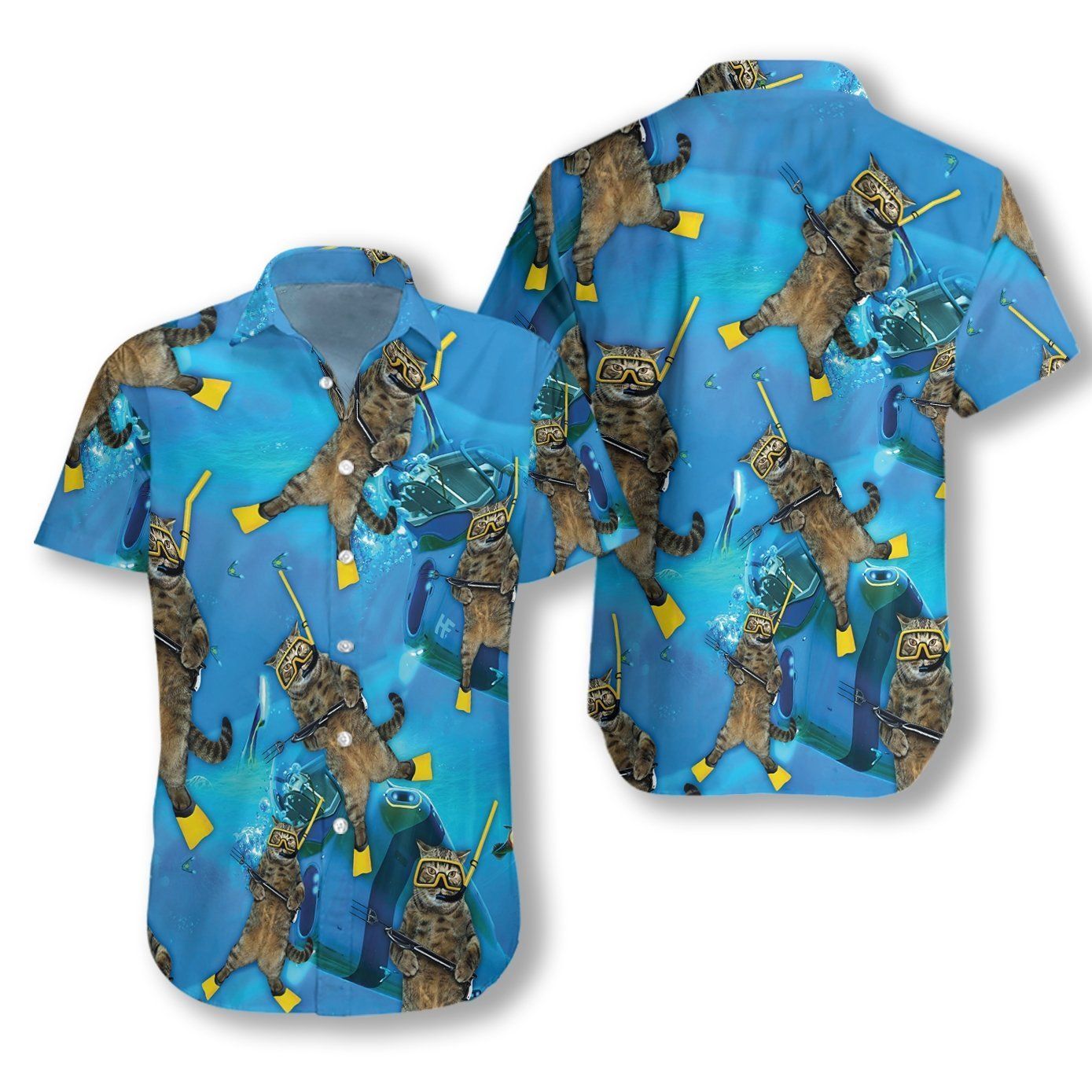 Cat Diver Ez25 2810 Hawaiian Shirt