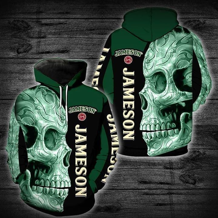 Skull Jameson Irish Whiskey 3D T Shi &hellip;