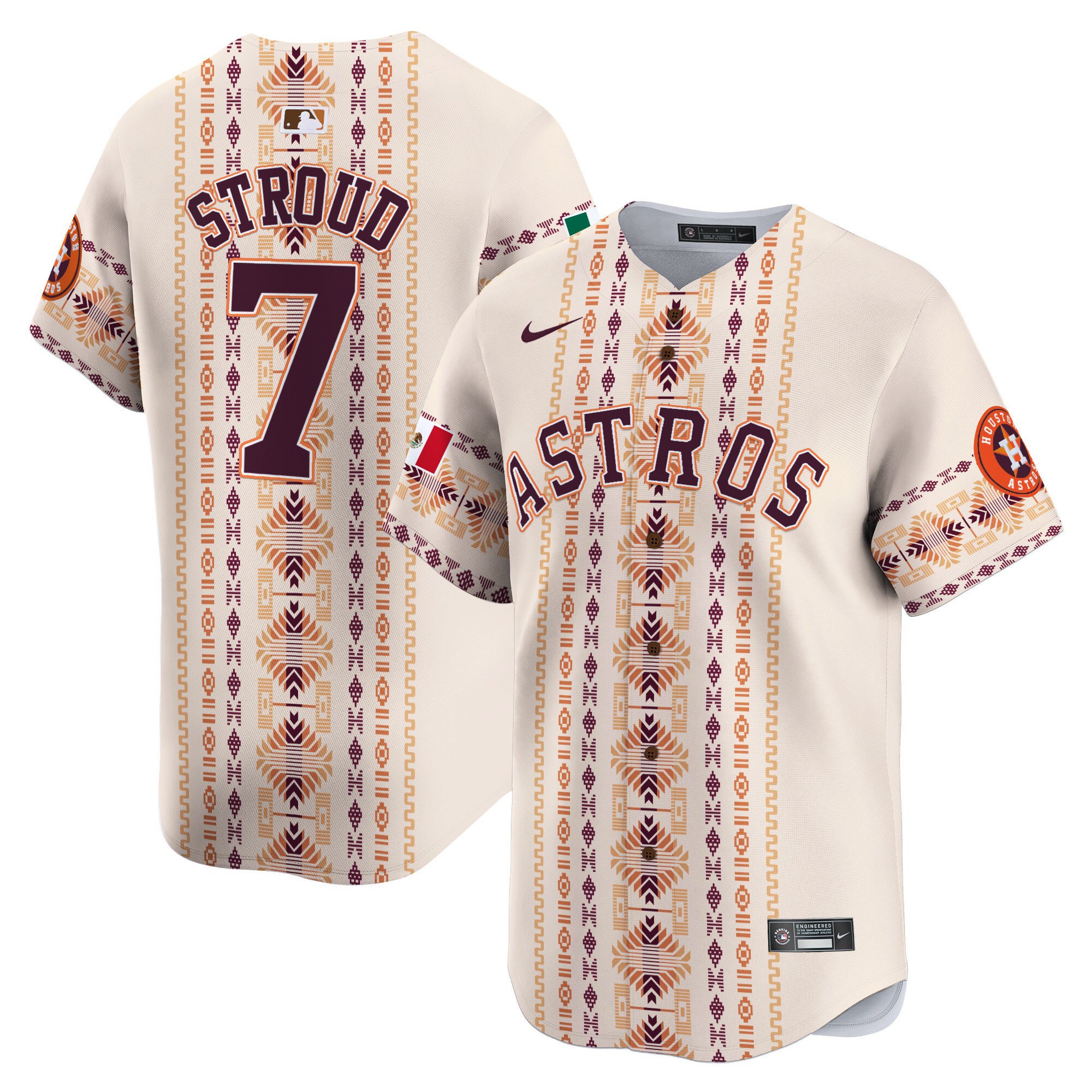 Astros Mexico Traditional Style Vapor Premier Limited Jersey – Printed