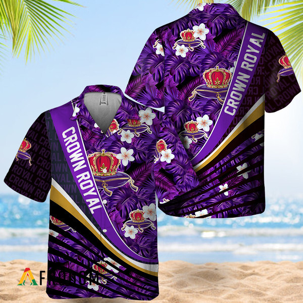 Summer Aloha Tropical Crown Royal Hawaiian Shirt