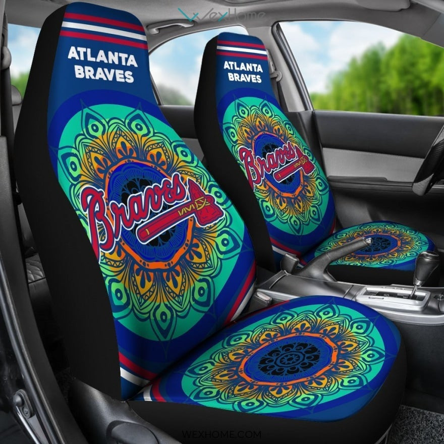 Magical And Vibrant Atlanta Braves Car Seat Cover Set CSC8059