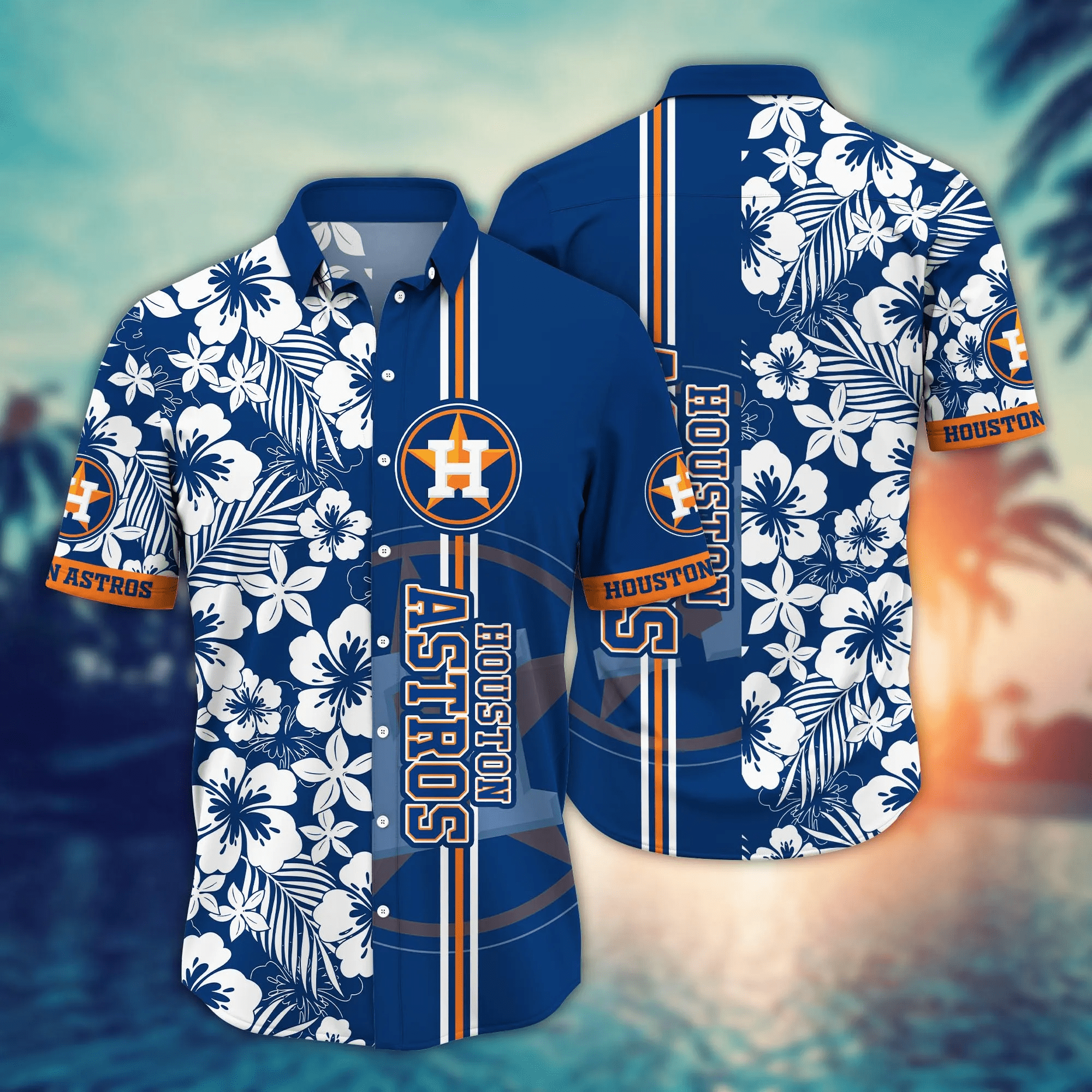 Houston Astros Mlb Hawaiian Shirt Tan Linestime Aloha Shirt