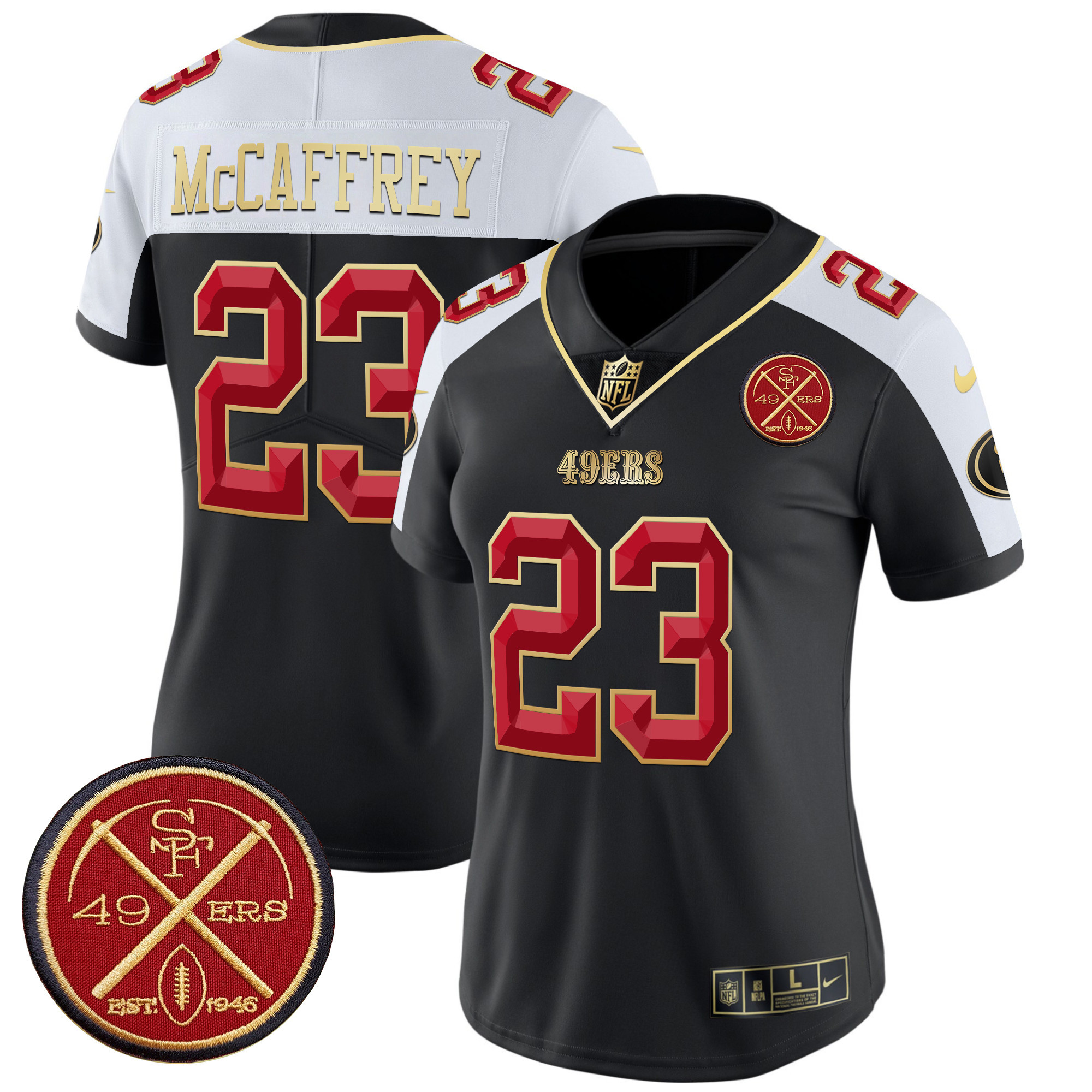 Women’S 49Ers Est.1946 Patch Vapor Limited Jersey V2 – All Stitched