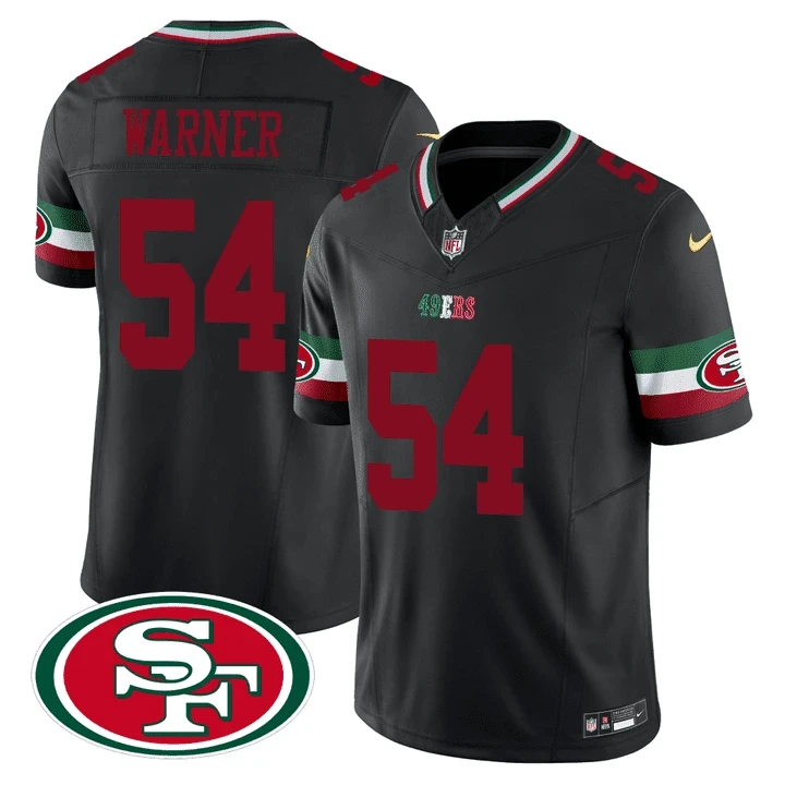 Fred Warner San Francisco 49Ers Mexico Black Jersey – All Stitched ...