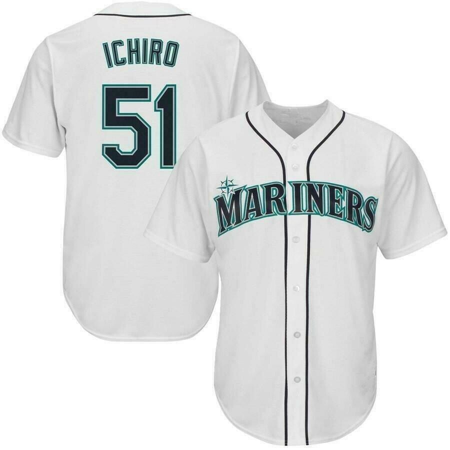 Ichiro Suzuki 51 Seattle Mariners White All Over Print Baseball Jersey For Fans