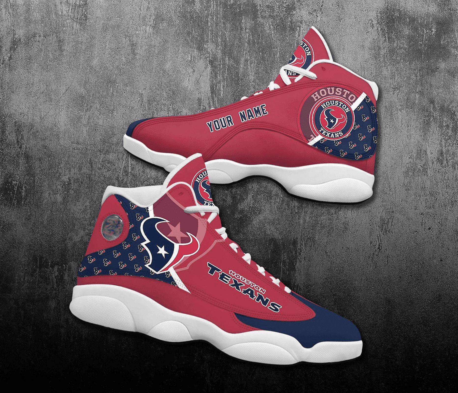 Houston Texans Air Jordan 13 Custom Name Personalized Shoes JD13 V1713