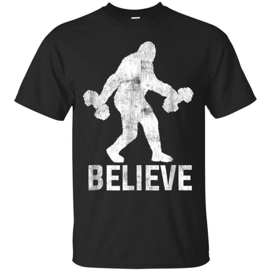 AGR Vintage Believe Big Foot Gym Workout Tshirt Jaq T-shirt