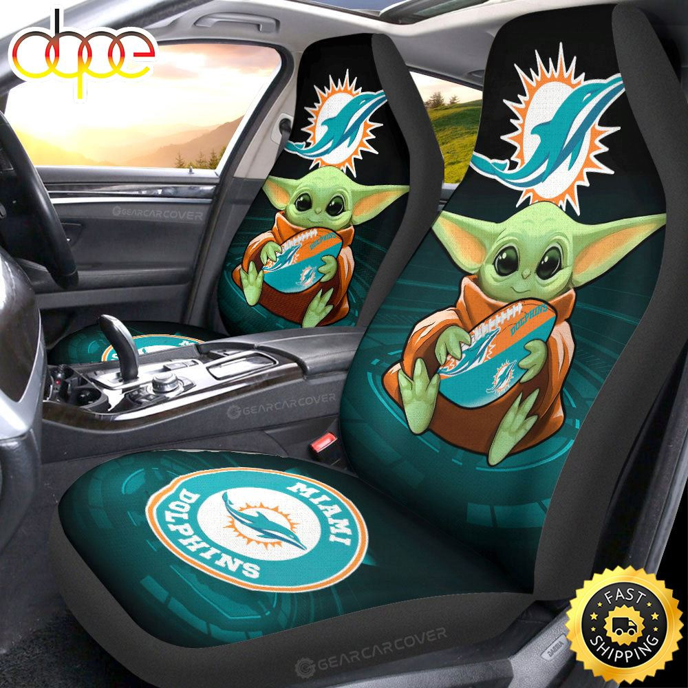 Miami Dolphins Customized Car Seat Cover Set For Fan CSC1633