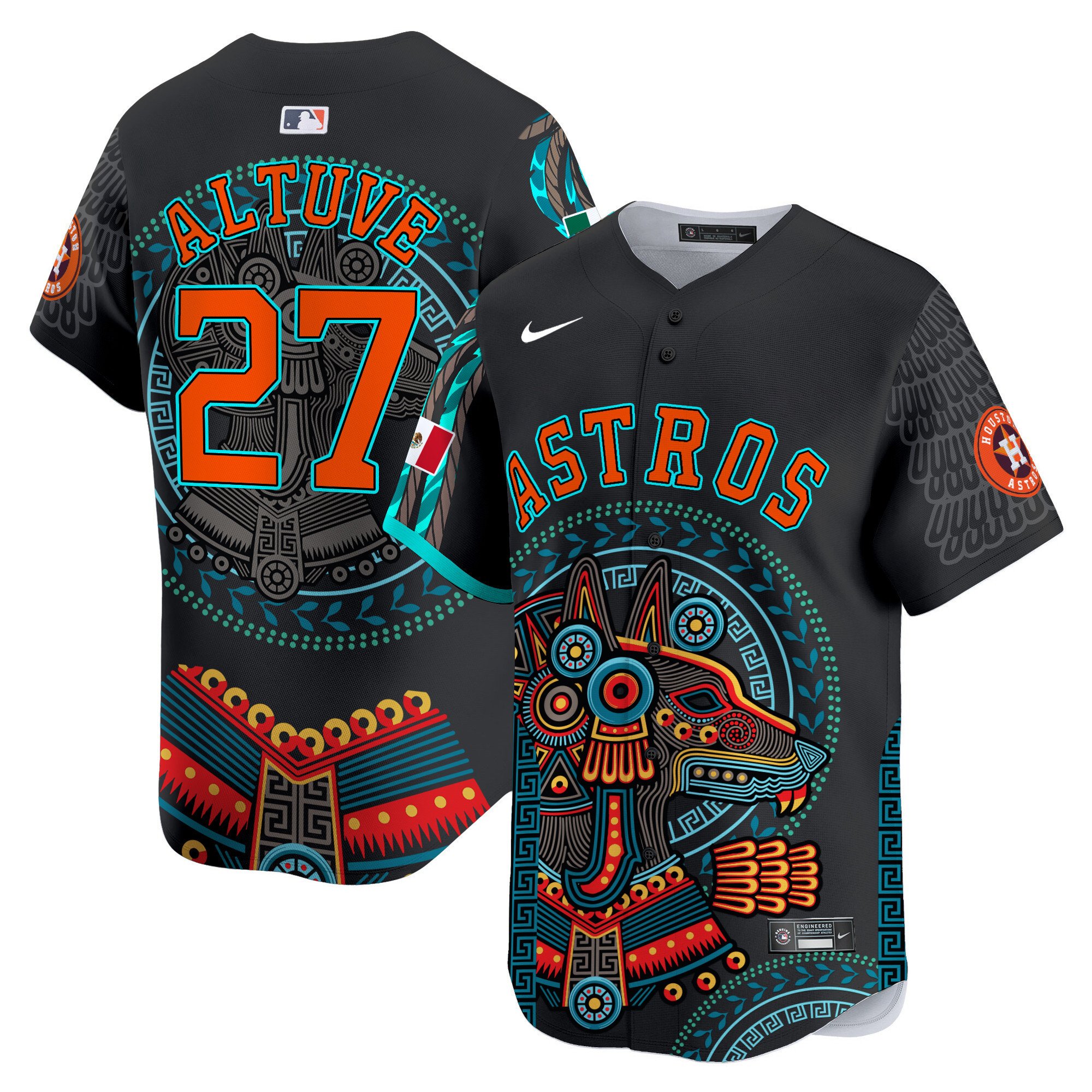 Astros Mexico Xoloitzcuintle Aztec Vapor Premier Limited Jersey – Printed