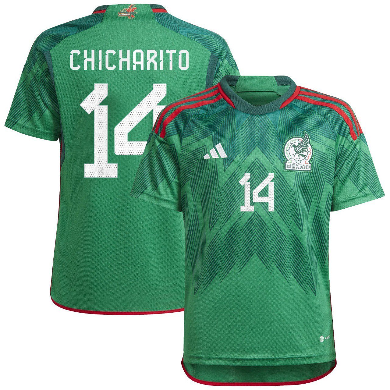 Chicharito Mexico National Team 2022 Home Jersey – All Stitched ...