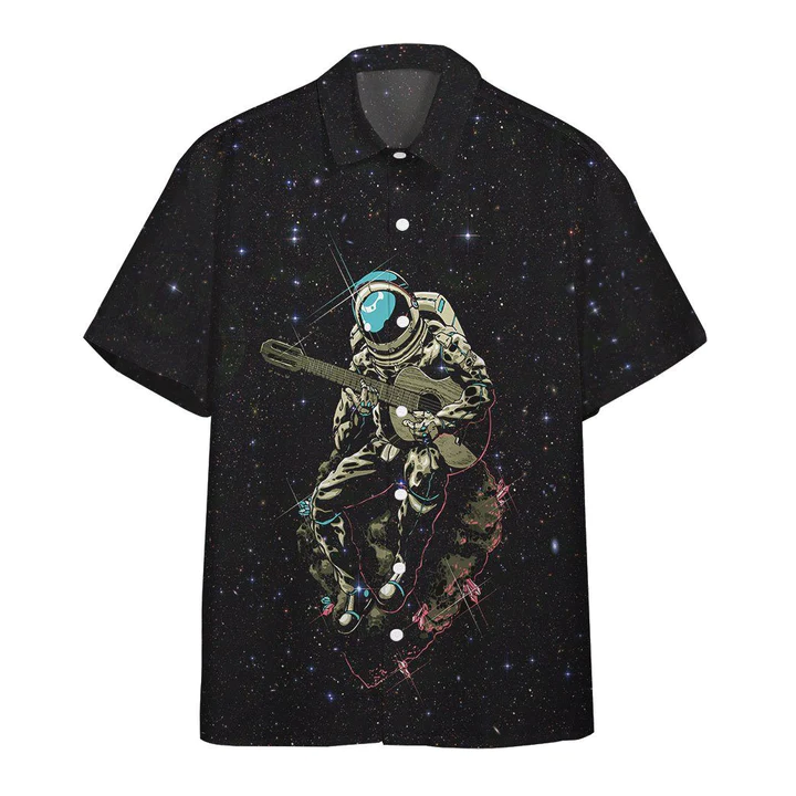 3D Astronaut Playing The Guitar Custom Hawaiian Shirt