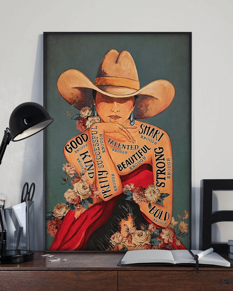 Cowgirl I Am Enough Vintage Poster,  &hellip;