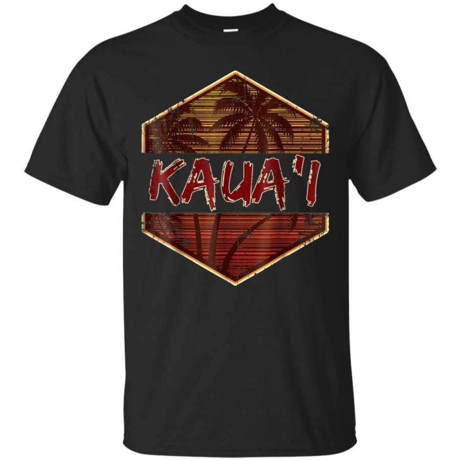 AGR Kauai Hawaii Sunset Beach Vintage Retro Vacation T Shirt Jaq T-shirt