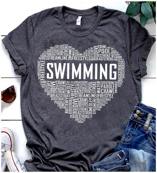 Swimming Heart Shape Typography For …