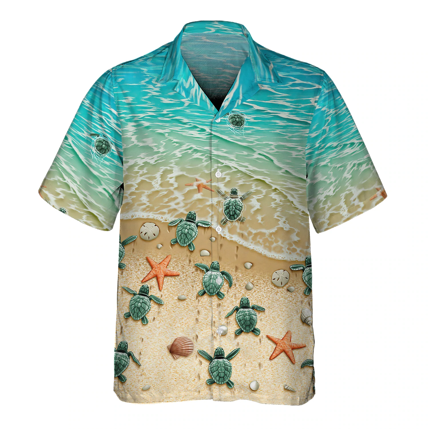 Turtle And Ocean 3D Hawaiian Shirt Men’S, Gift For Turtle Lovers