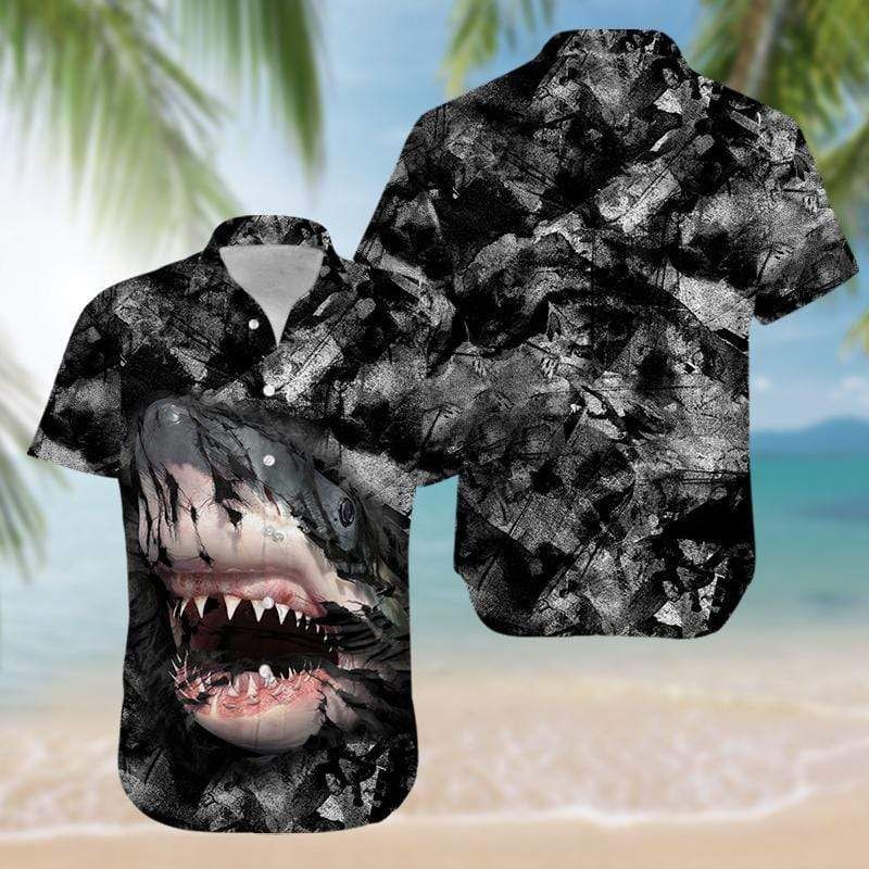 Hawaiian Aloha Shirts Shark In Darkn &hellip;
