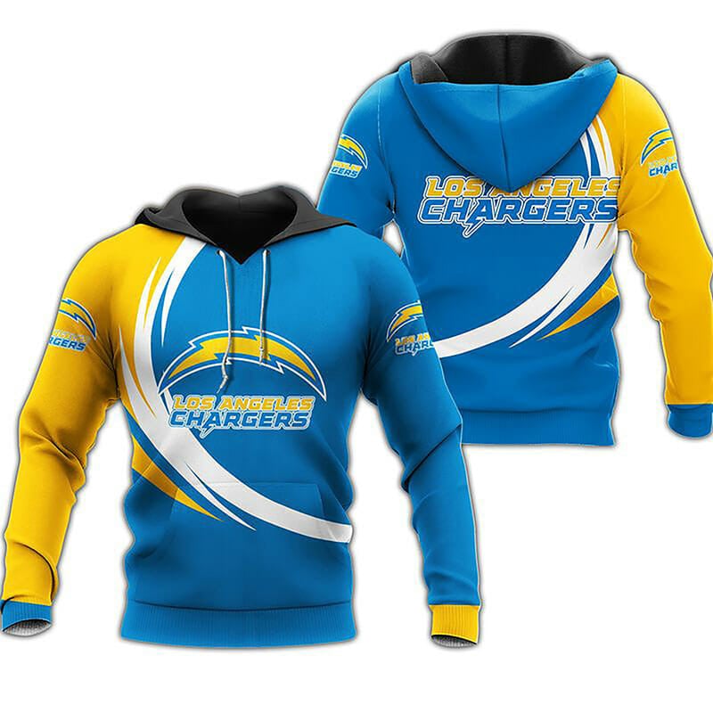 Sport-Team Los Angeles Chargers Blue Golden Pullover Hoodie V11 Aop Shirt