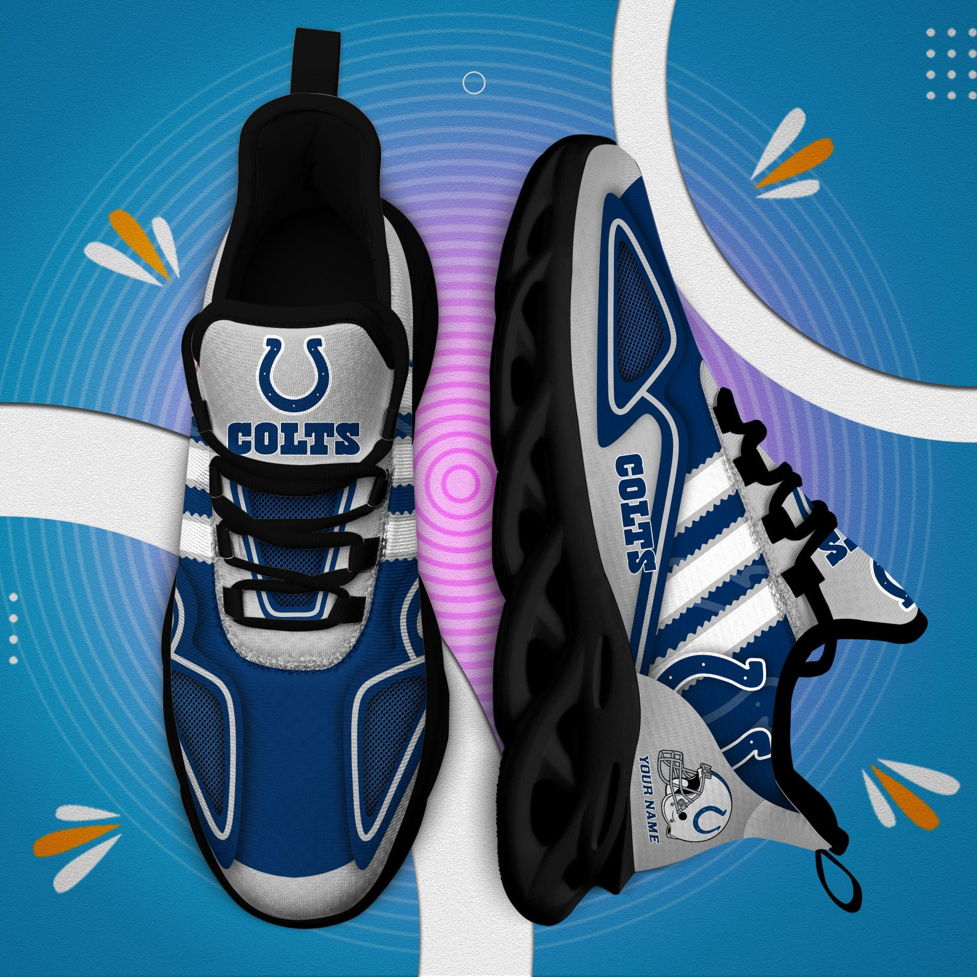 Indianapolis Colts Clunky Max Soul Shoes Personalized MS3817