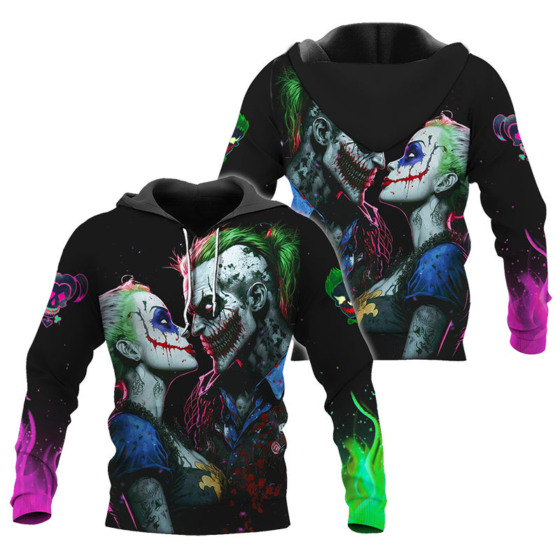 Joker And Harley Quinn Horror Hoodie & Zip Hoodie