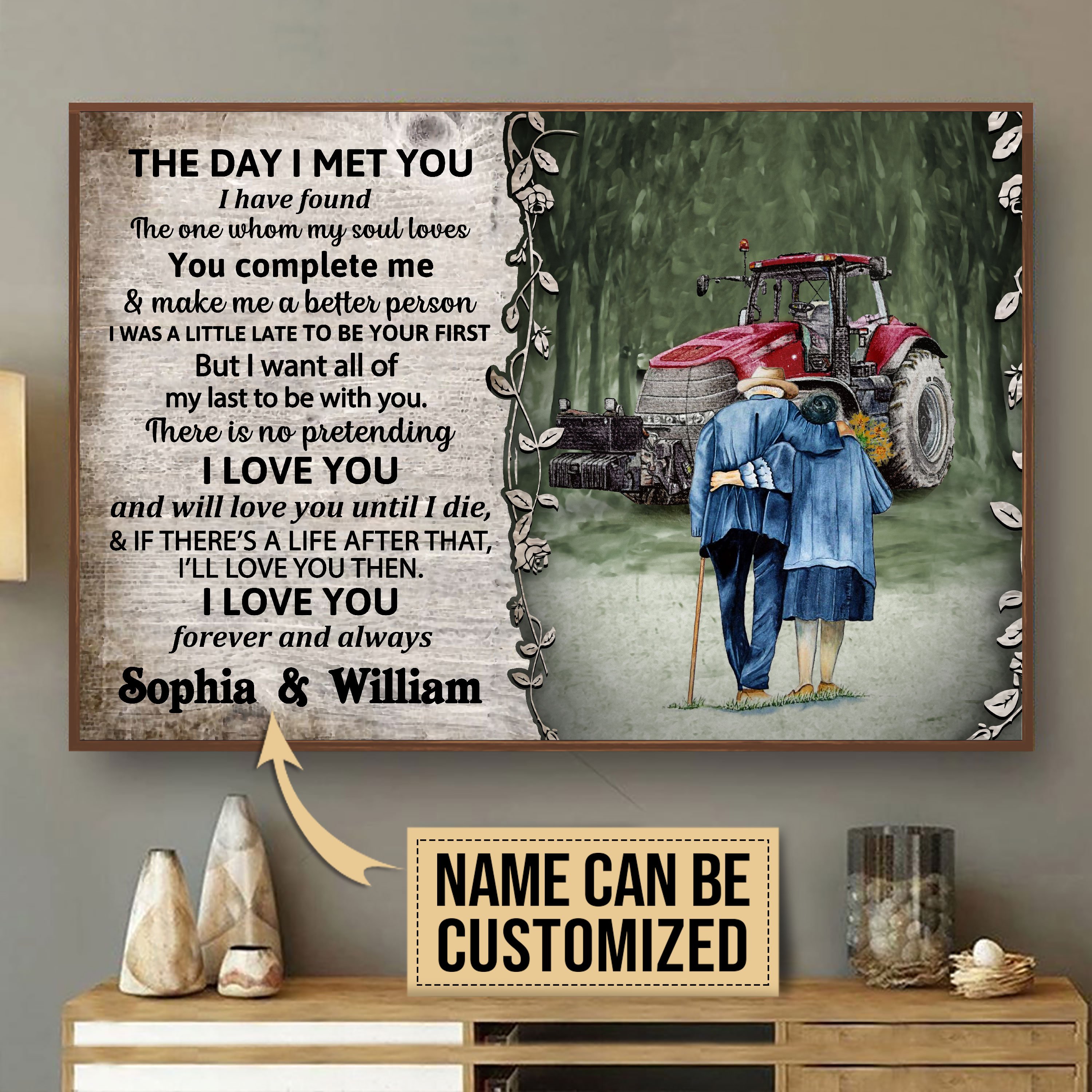 Personalized Tractor Red The Day I M …