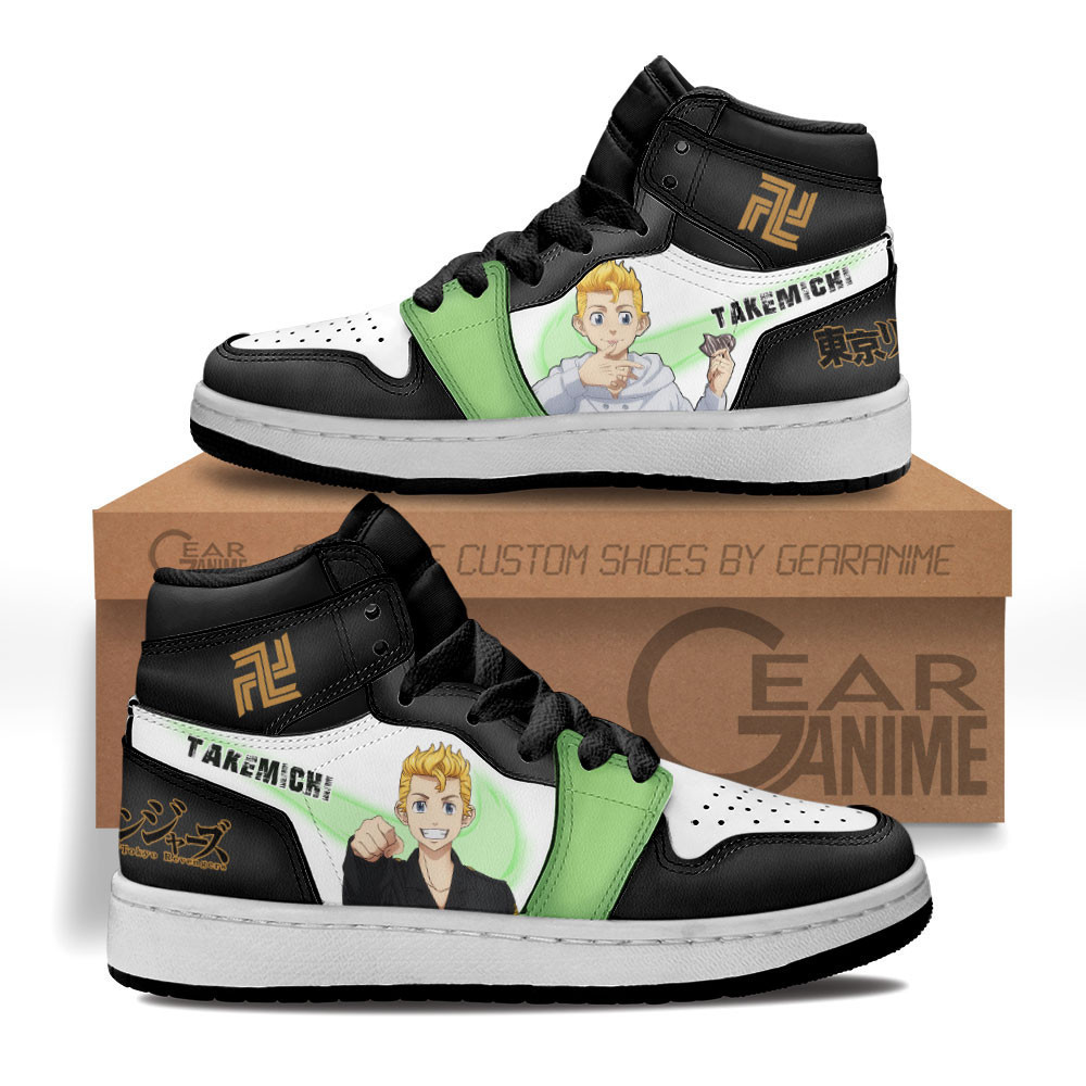 Animood Toreven - Takemichi Hanagaki Tokyo Revengers Anime Air Jordan 1 High Shoes Sneakers