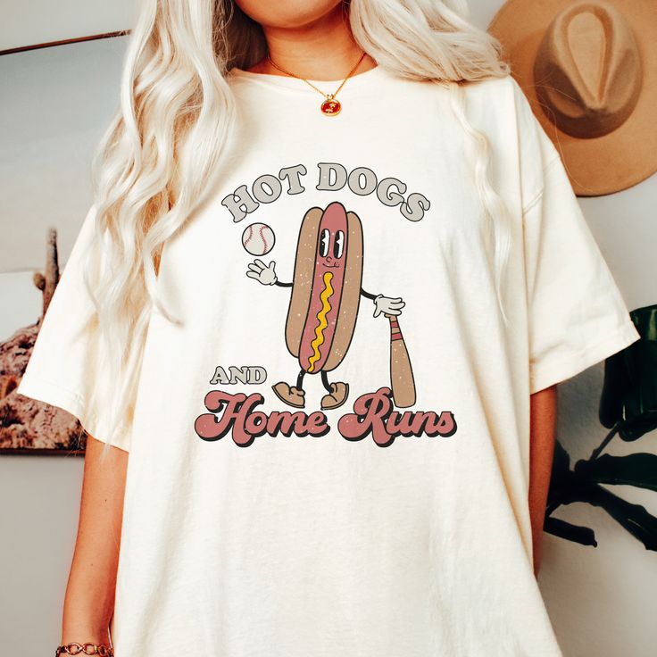 Hot Dogs and Home Runs Shirt, Retro  &hellip;