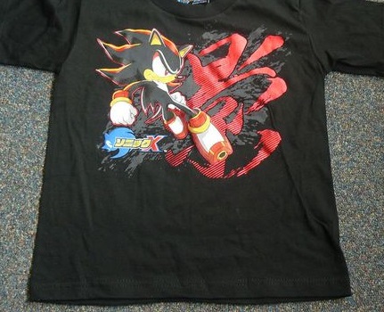 Sonic X Shadow Black Red Kanji T-Shi … fashionstation