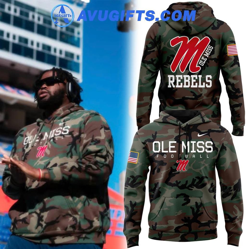 Ole Miss Rebels Football Camo 2024 Salute To Service Club Limtied Edition Hoodie – Zip Hoodie 3D Aop Shirt