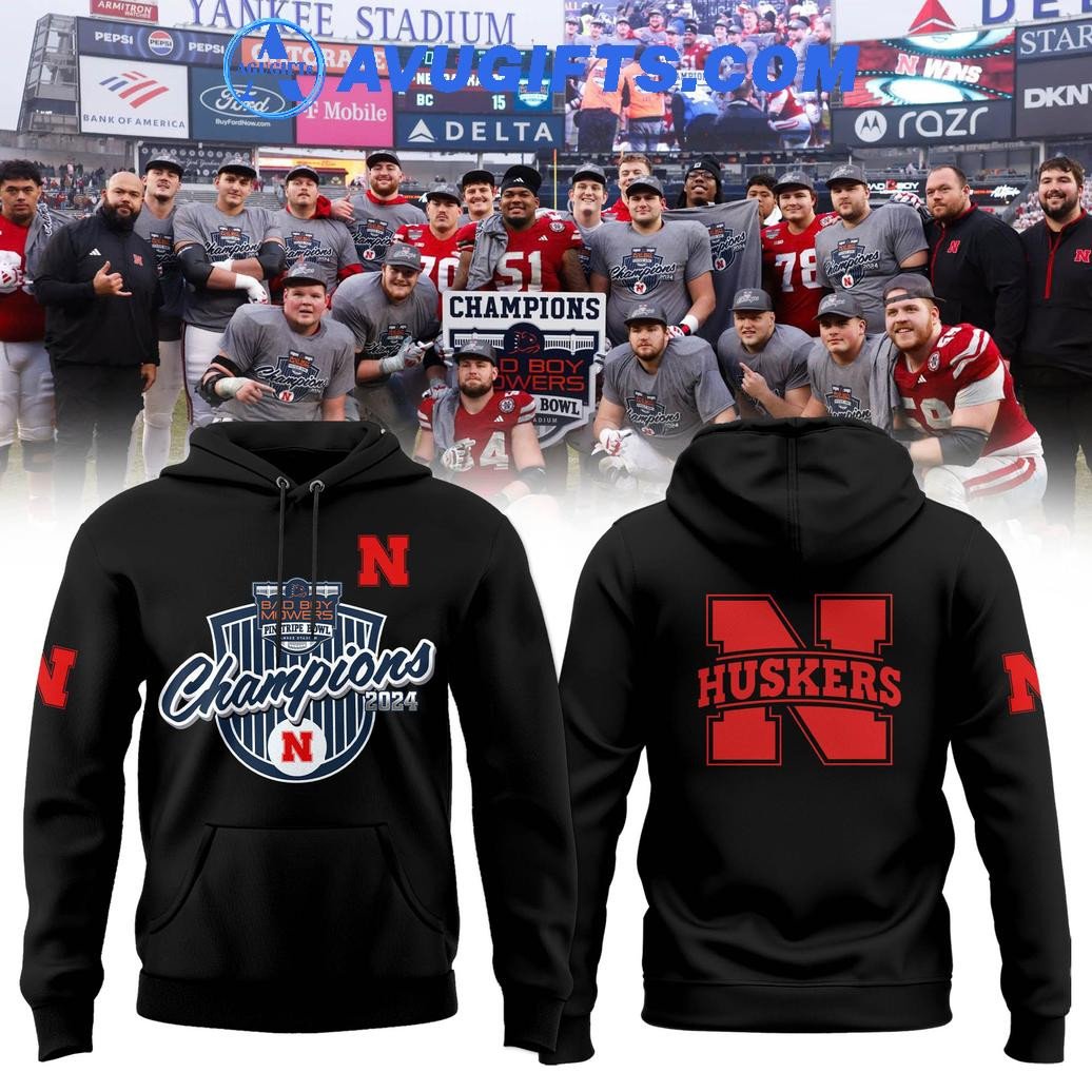 Pinstripe Bowl Champions 2024 For Nebraska Huskers For Fans Limited Black Hoodie – Zip Hoodie 3D Aop Shirt