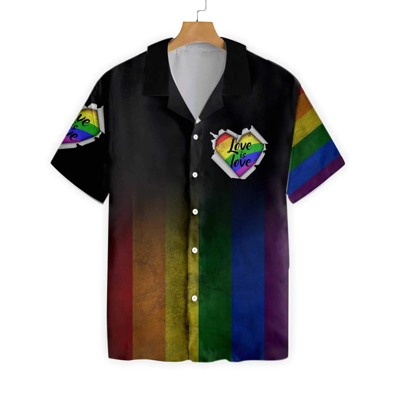 Amazing Lgbt Hawaiian Shirt, Love Is Love Rainbow 3D T Shirt, Gift For Pride Month