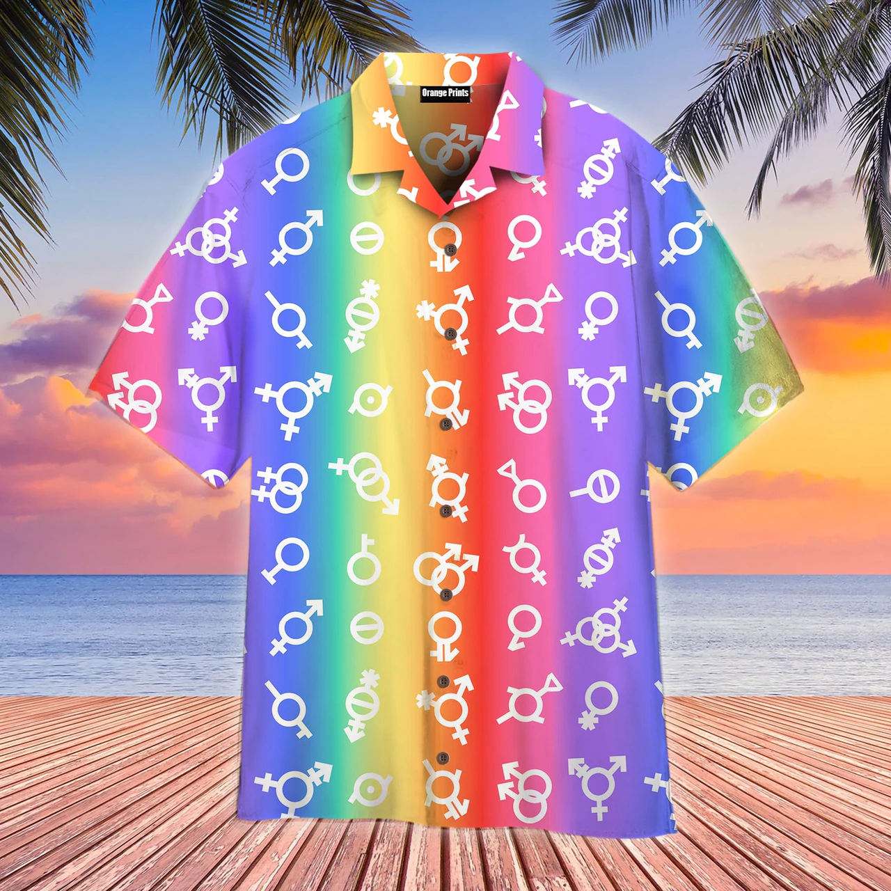 Pride Flag Lgbt Gender Hawaiian Shirt