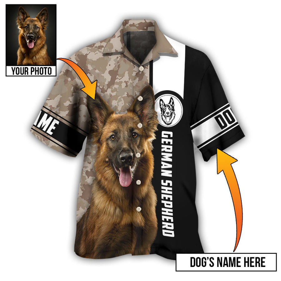 German Shepherd My Lovely Dog Custom Photo Personalized – Hawaiian Shirt, Idea Gift For Dog Lover