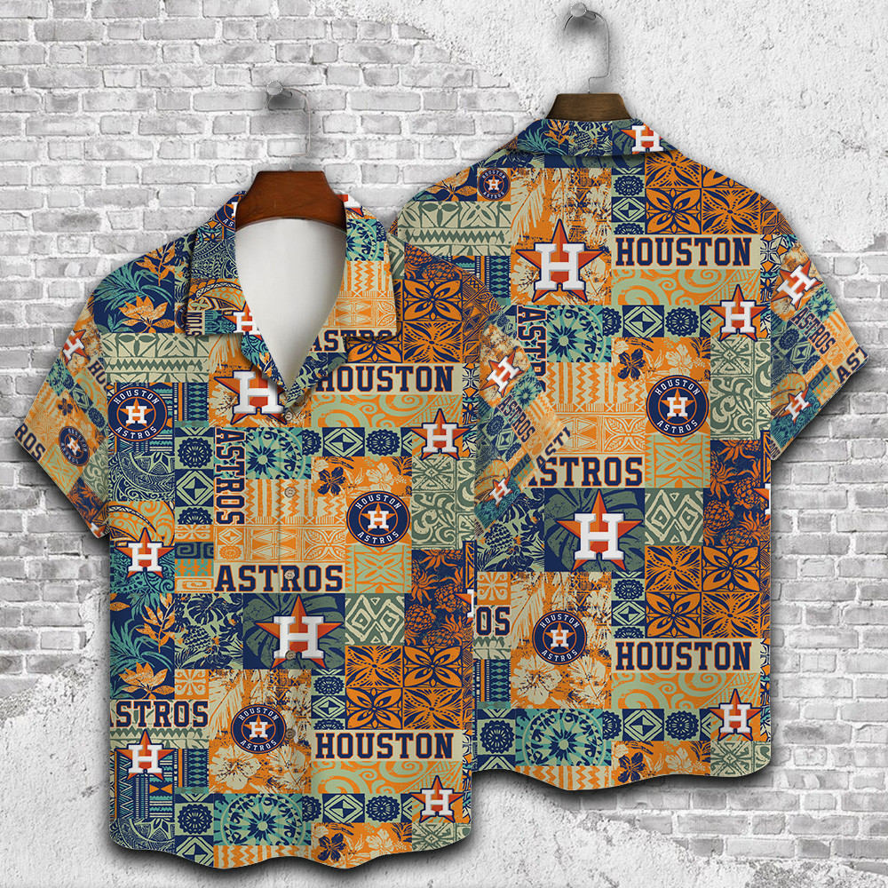 Houston Astros Major League Baseball 3D Print Hawaiian Shirt Shml