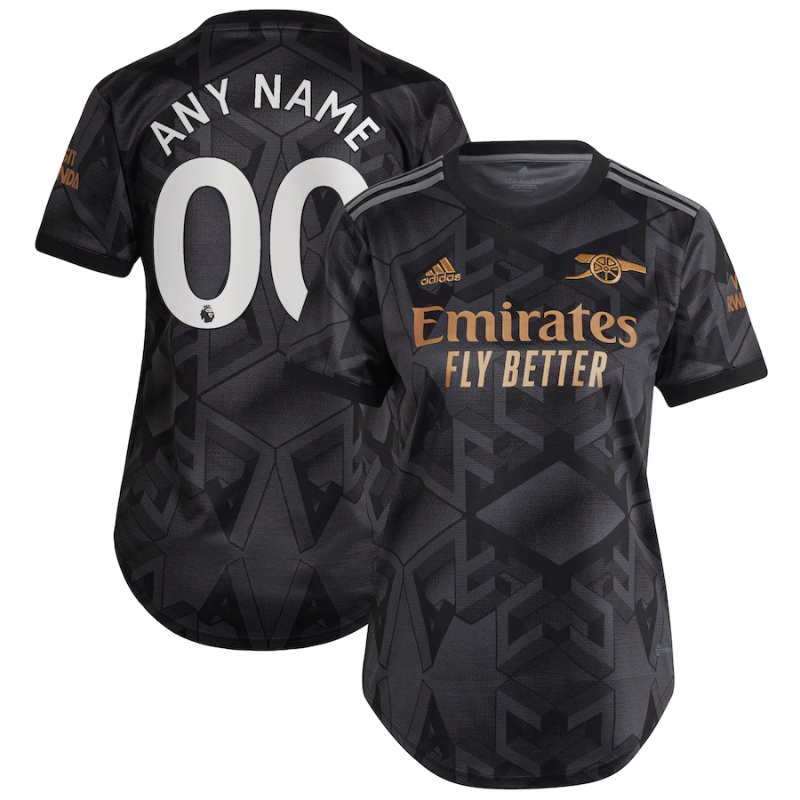 Arsenal Women’S 2022/23 Away Custom Unisex Jersey – Black