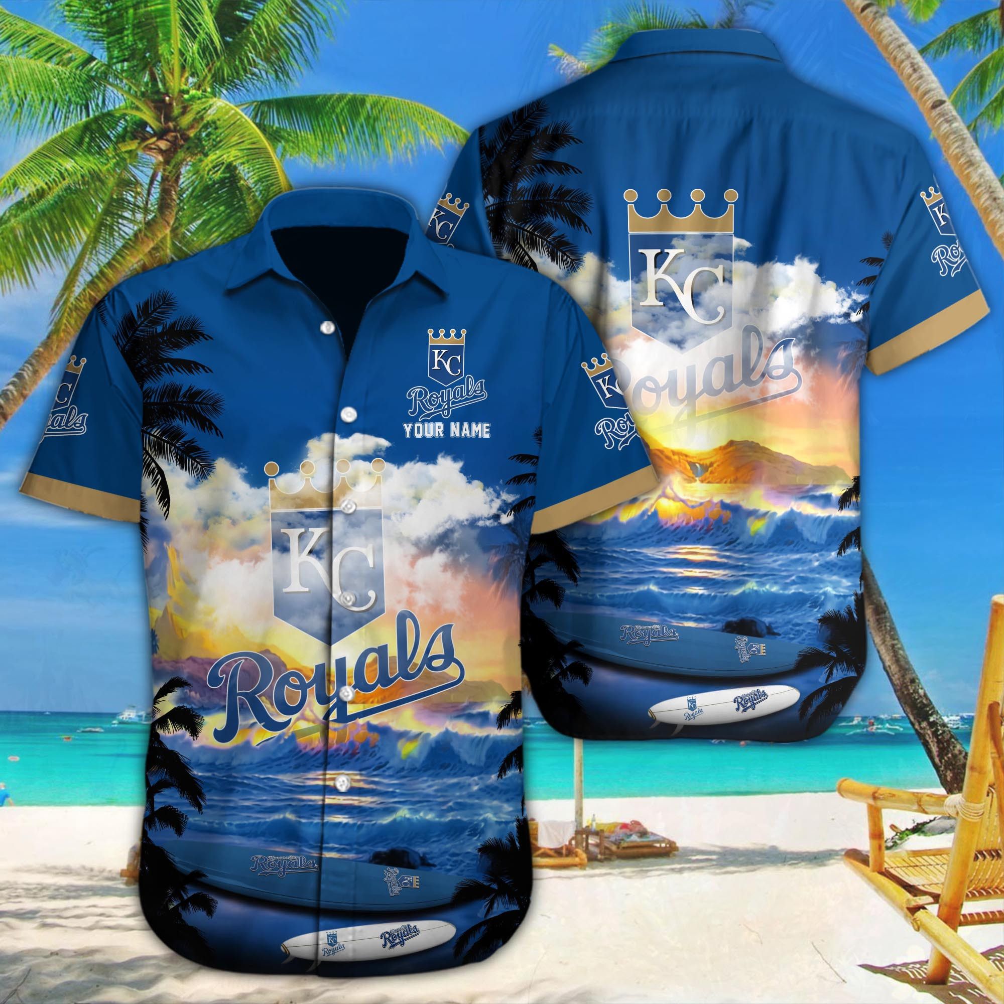 Kansas City Royals Aloha Shirt With Custom Name