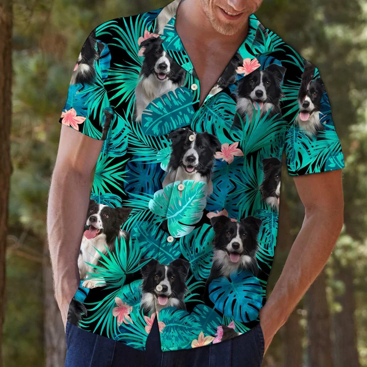 Border Collie Dog Hawaiian Shirt, Tropical Clothing For Pet Lovers, Gift Ideas For Dog Lovers