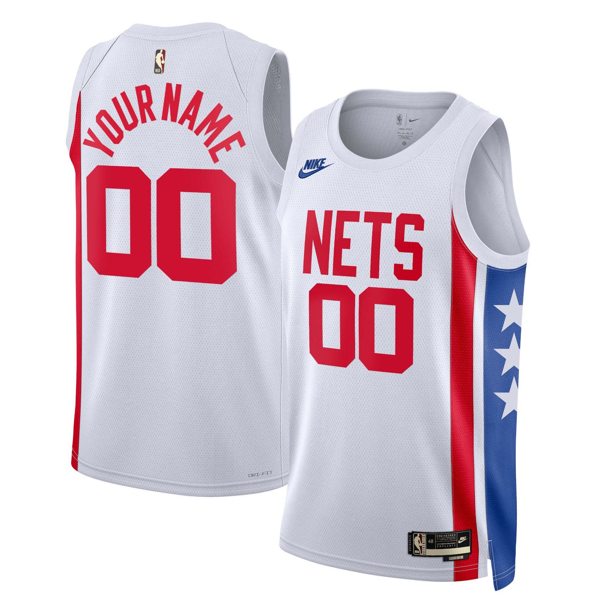 Brooklyn Nets Nike Unisex 2022/23 Custom Swingman Jersey – Classic Edition – White