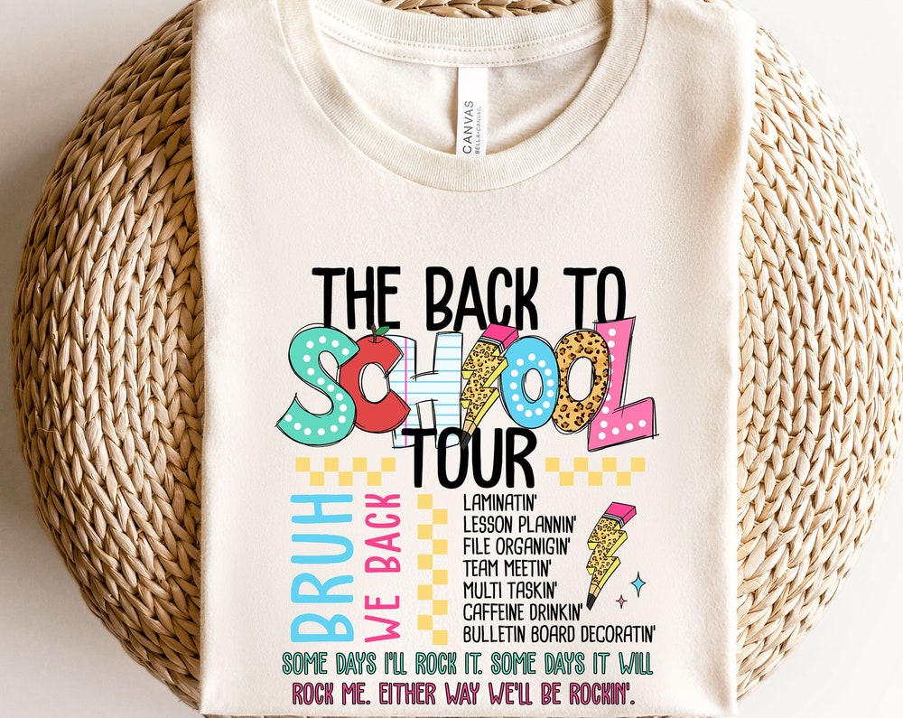 Peckshirt  Back to School Teacher Tour Shirt, Teacher Tour Tee, Concert Tour Teacher Back to School Shirt, Elementary Middle School Teacher Tee - Print In Your Way