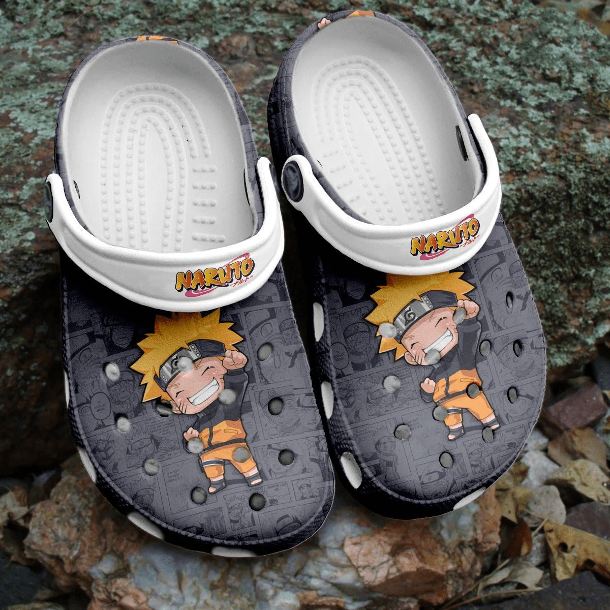 1Stshark Naruto Anime Crocs Crocband Shoes Comfortable Clogs For Men Women Shirttrend
